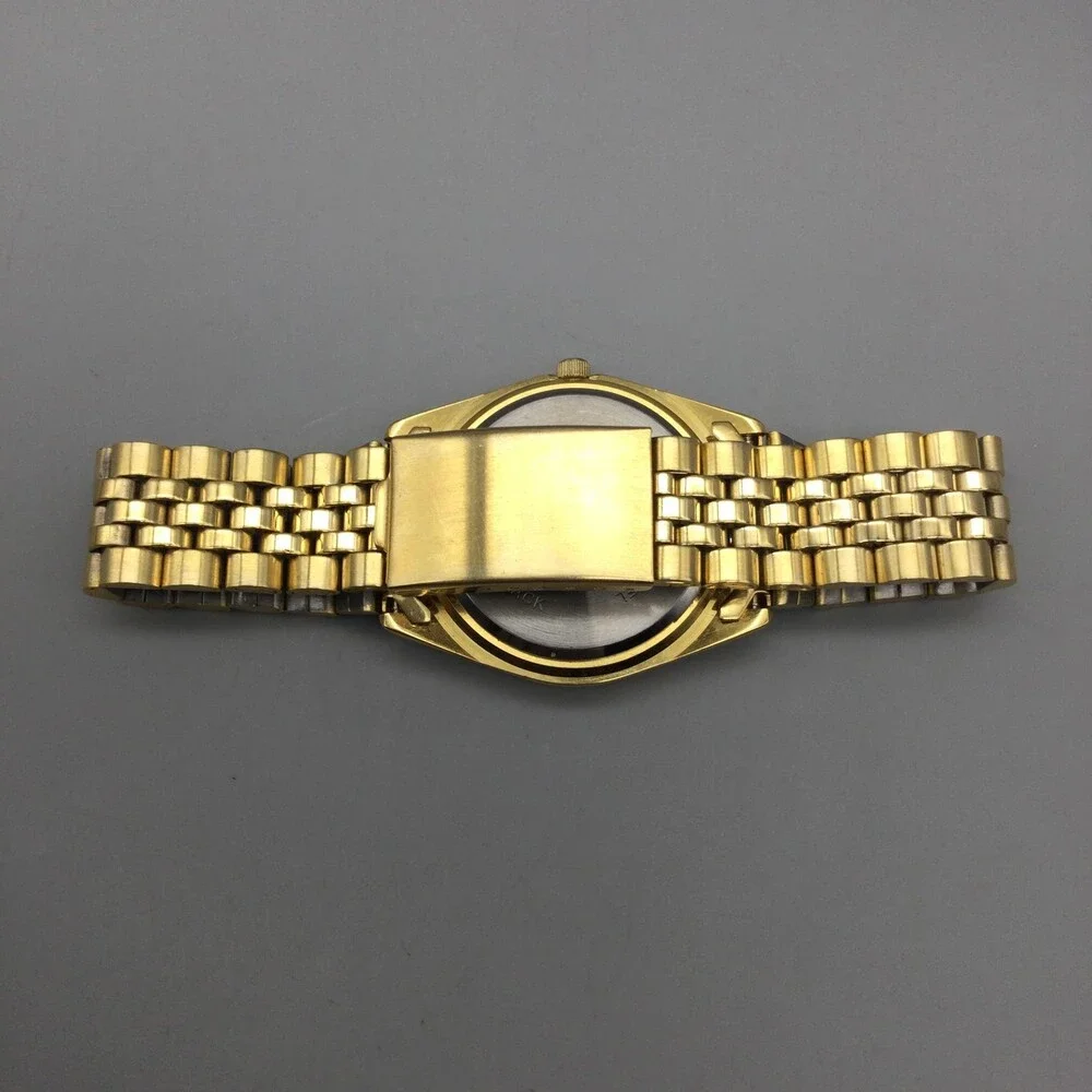 Indiana University Mens Watch 35mm White Logo Dial Gold Tone New Battery 8